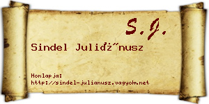 Sindel Juliánusz névjegykártya